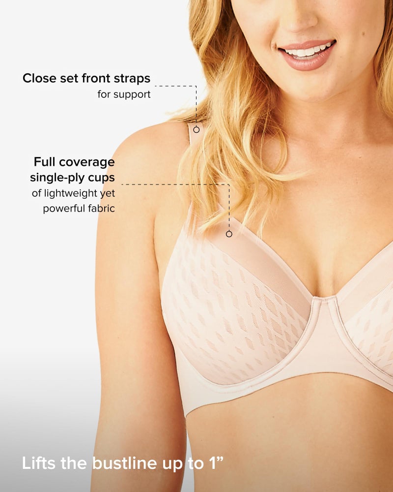 Wacoal Women's Elevated Allure Unlined Full Coverage Underwire Lifting Bra, 855336, Rose Dust, 36DDD - Image 2